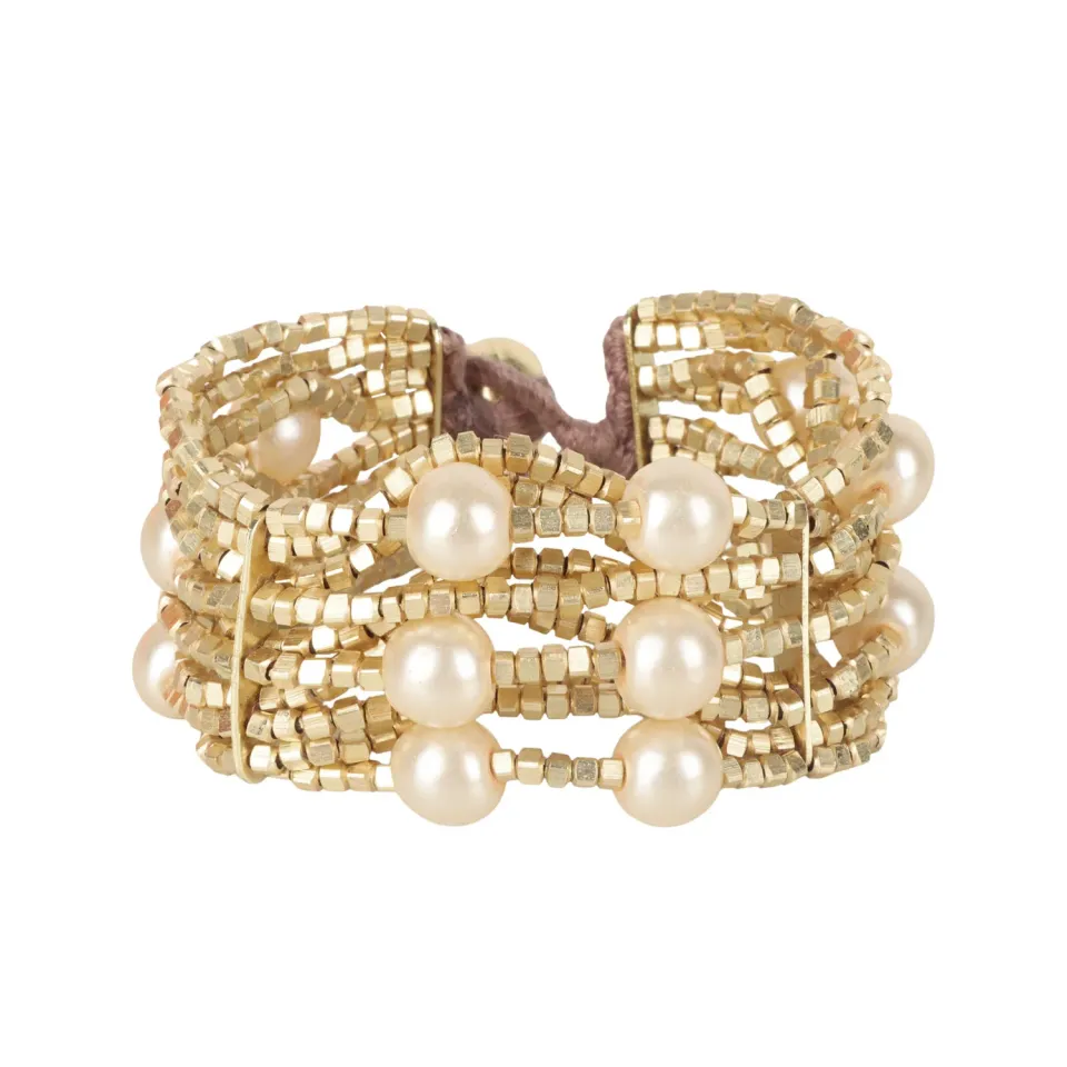 House of Tuhina Pearl Gold bracciale perle bestseller