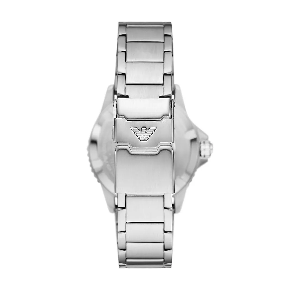 Emporio Armani Orologio Blu Cobalto Argento Doppio Tempo
