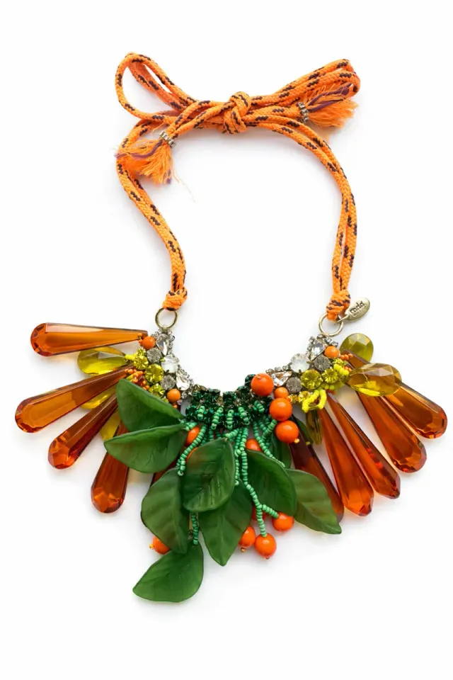 Rada Collana Tropicale cordino gocce perle strass
