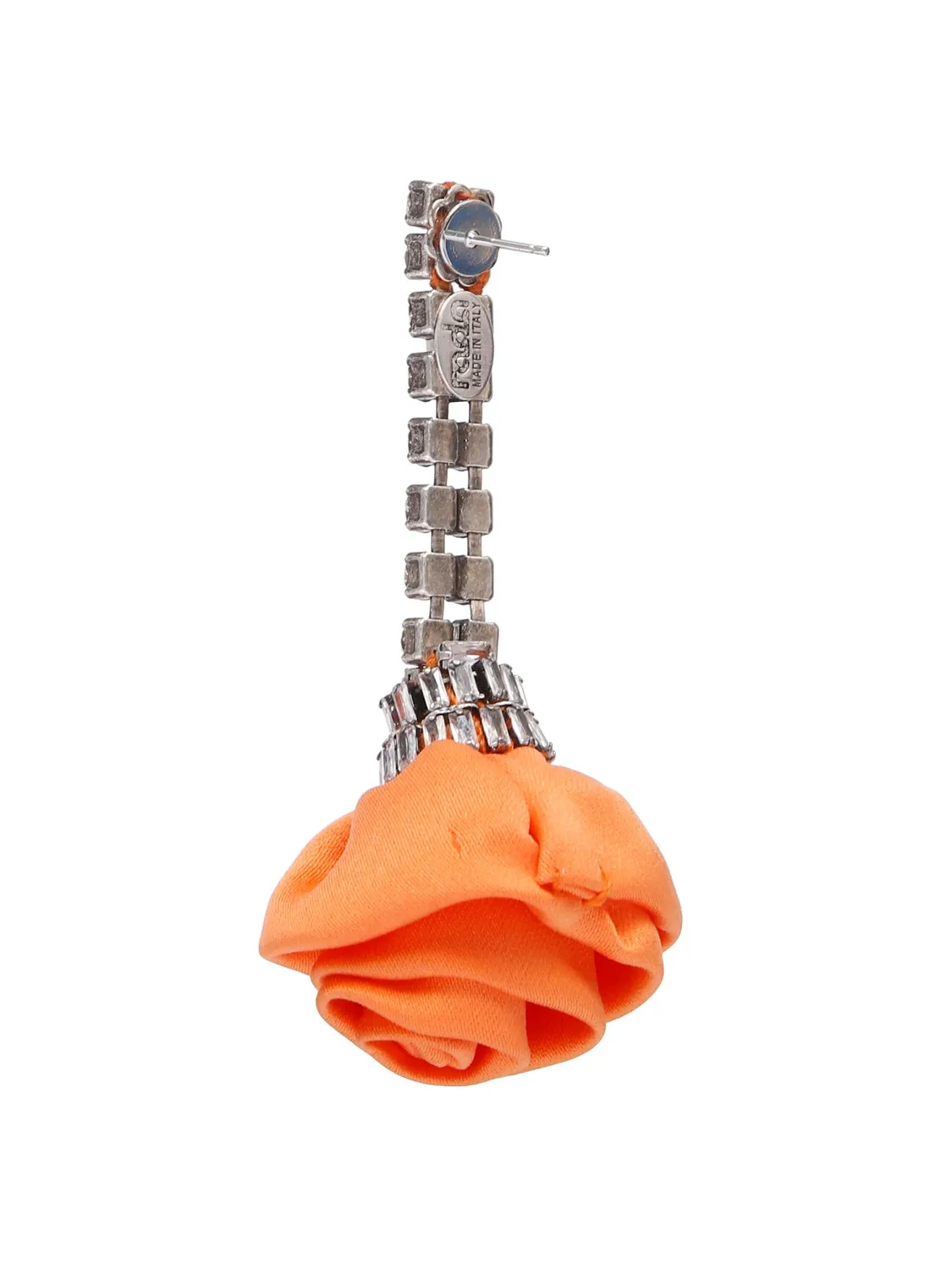 Rada Orecchini con Rosa Arancione Strass