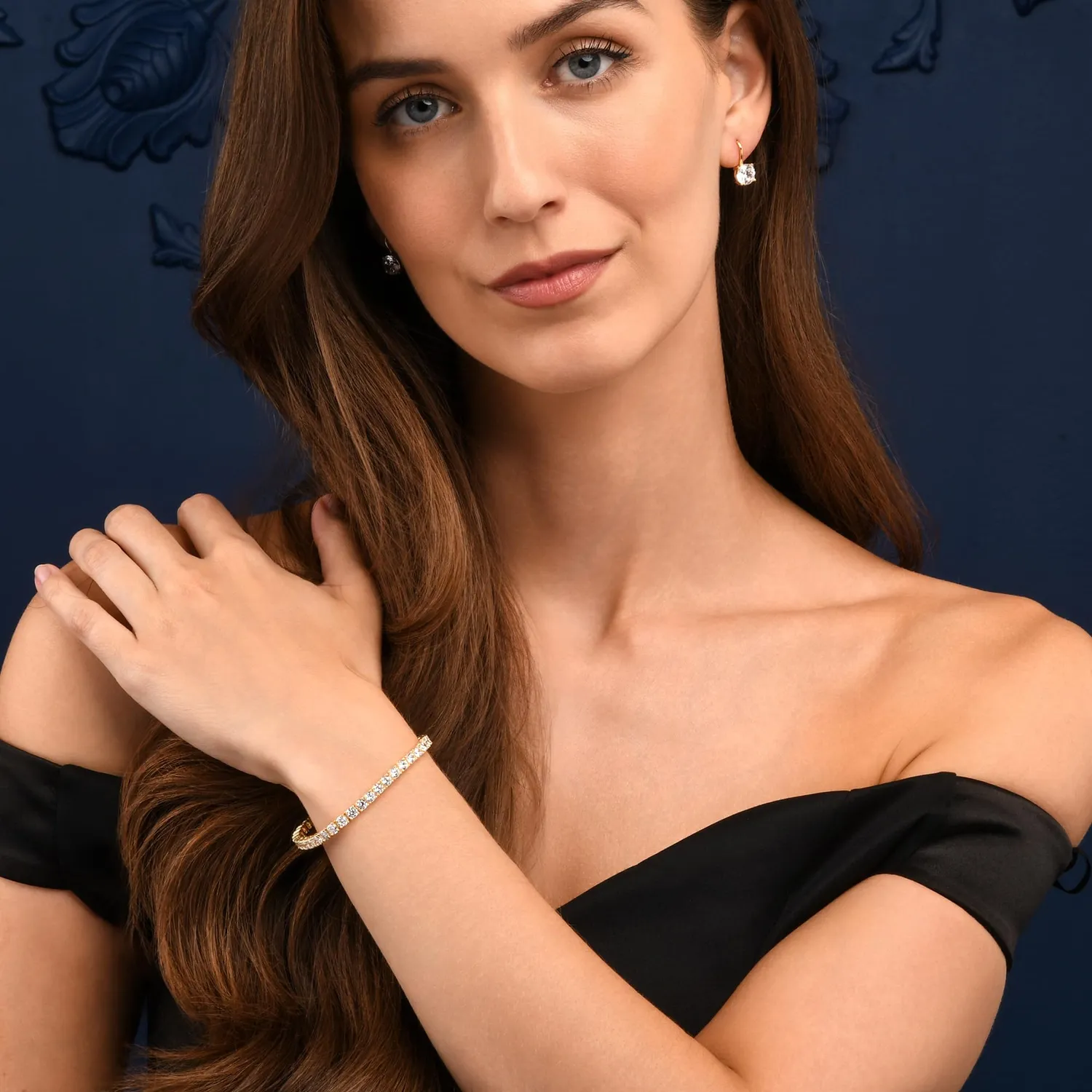 Diamond Treats Bracciale Tennis Oro 19 cm Argento 925 4 mm