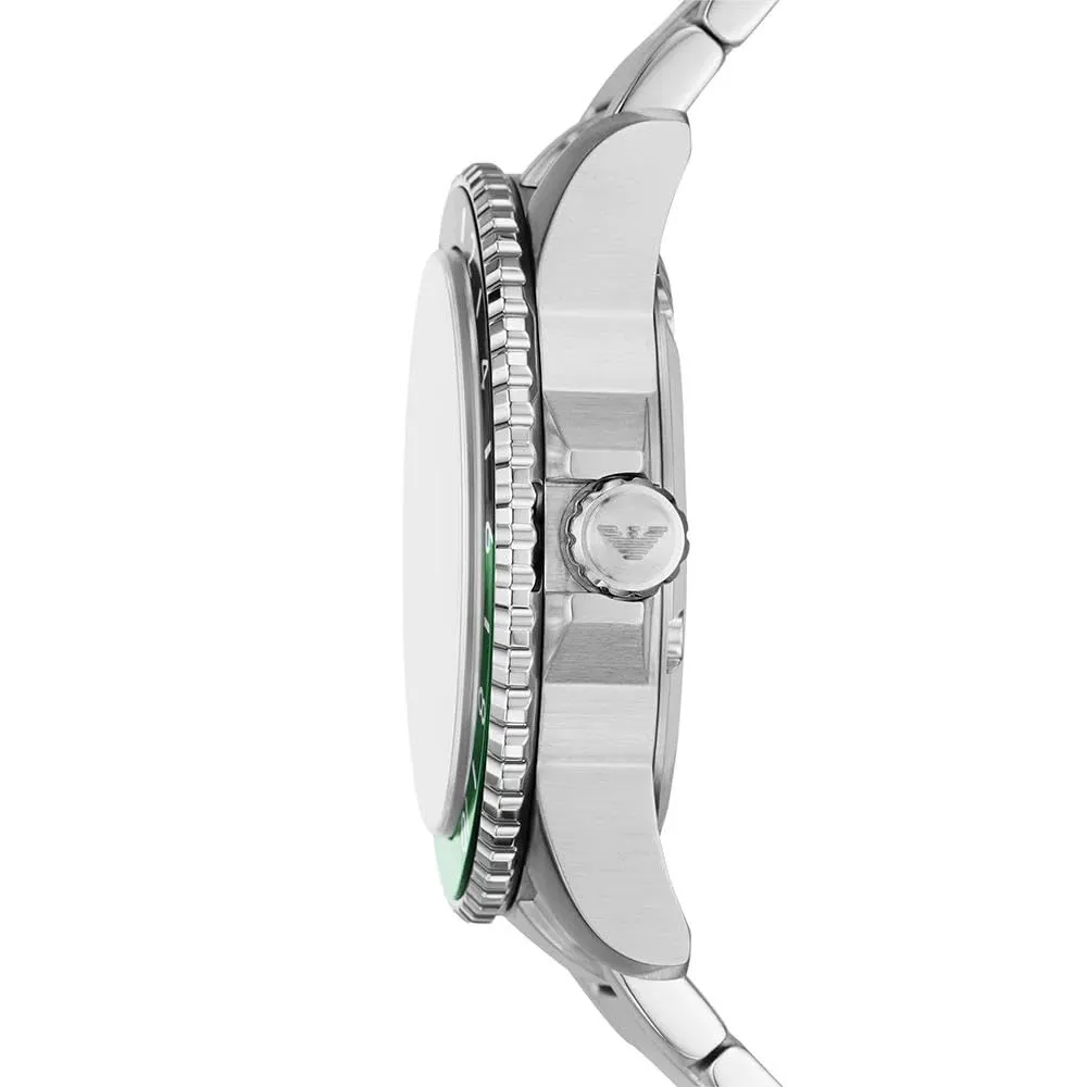 Emporio Armani orologio uomo argento nero 42 mm quarzo