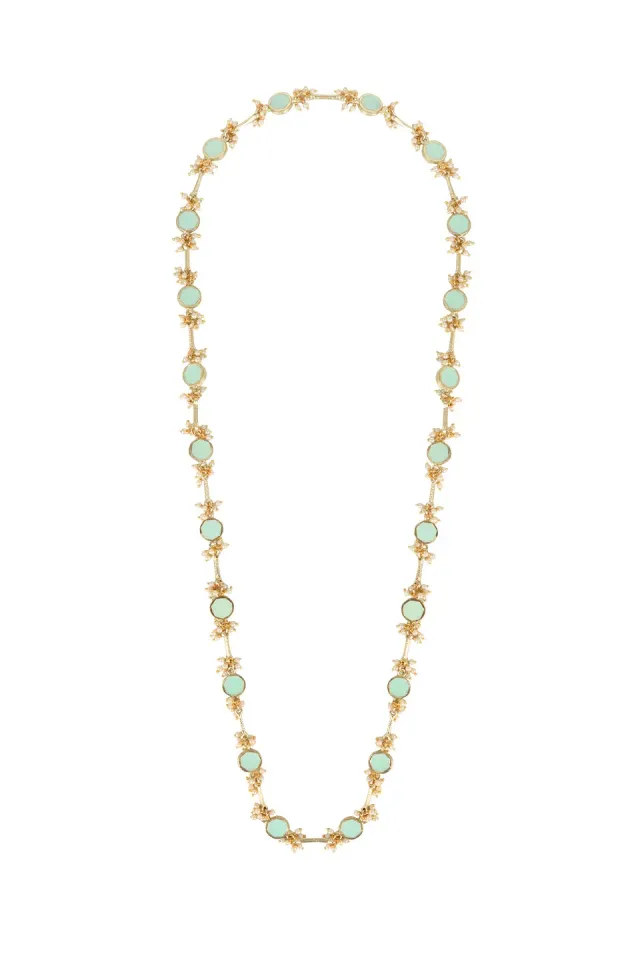 House of Tuhina Circle Epoxy collana girocollo perle