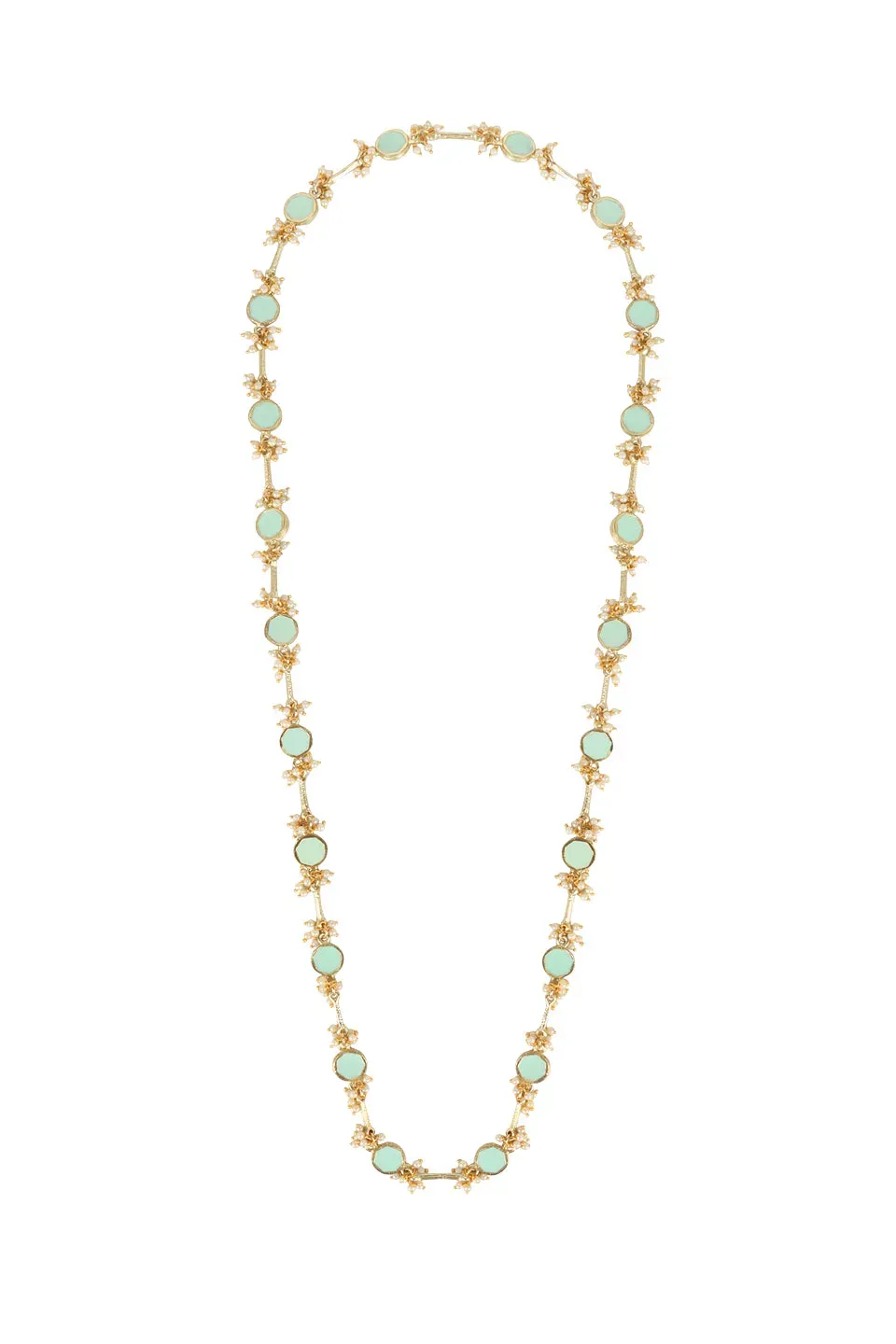 House of Tuhina Circle Epoxy collana girocollo perle