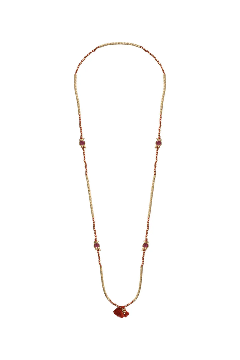 House of Tuhina Tarini collana corallo oro sole