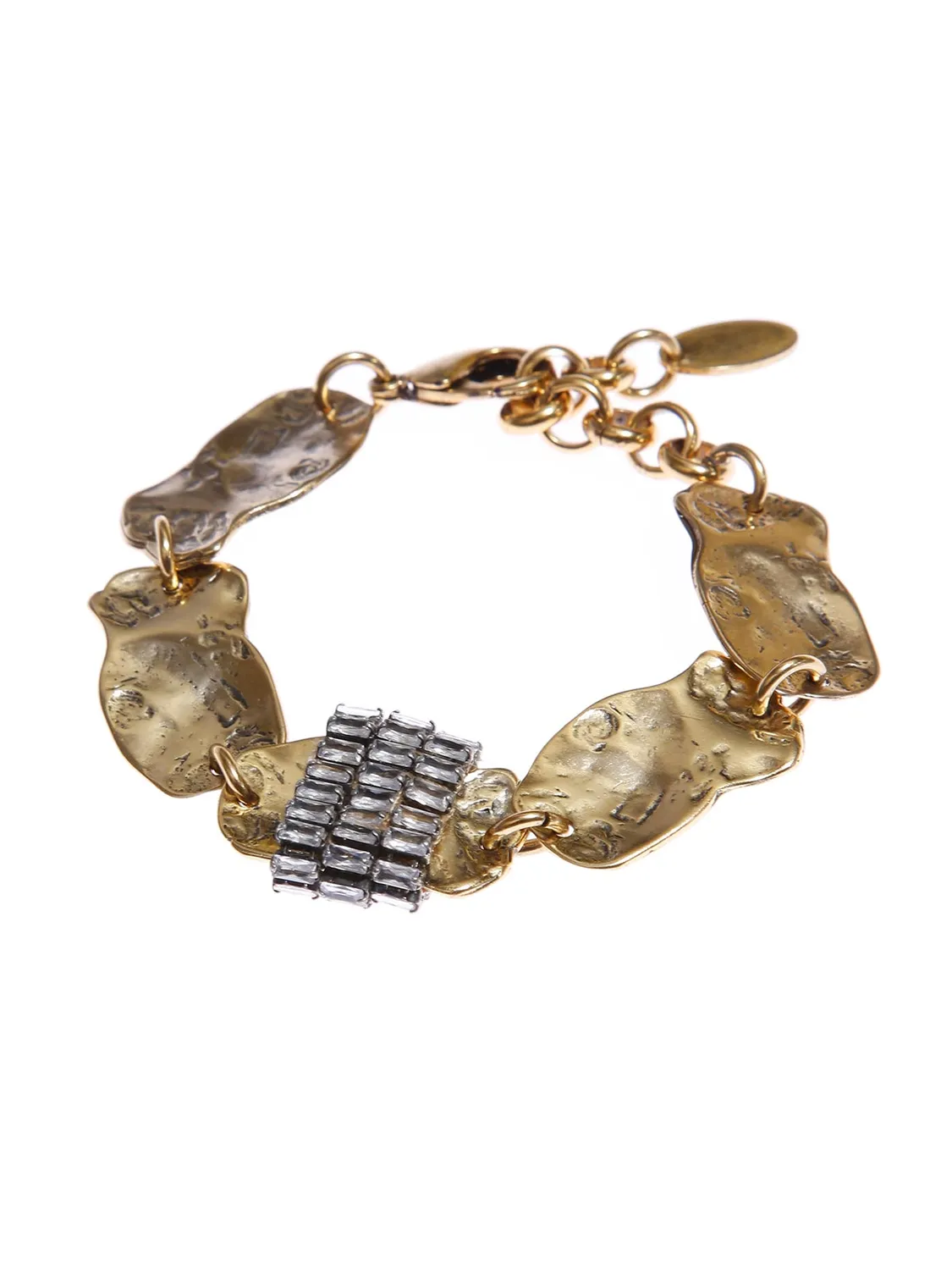 Rada Bracciale Pepite Oro Antico con Baguette
