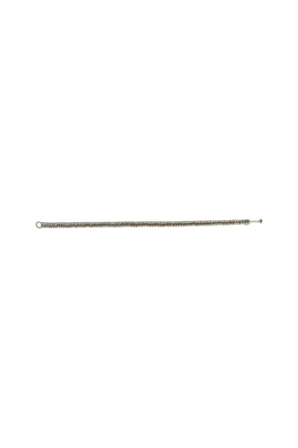 House of Tuhina Nabila Silver bracciale pietra magenta