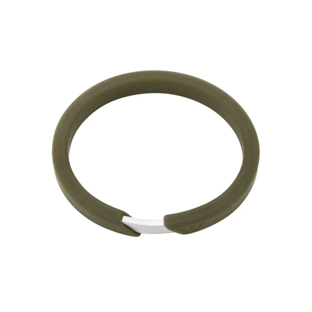 Emporio Armani Bracciale Uomo Pelle Blu Magnete