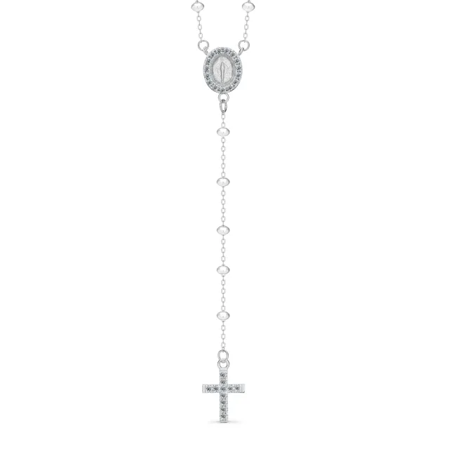 Dada Gioielli Rosario Collana Acciaio Argento Unisex Croce