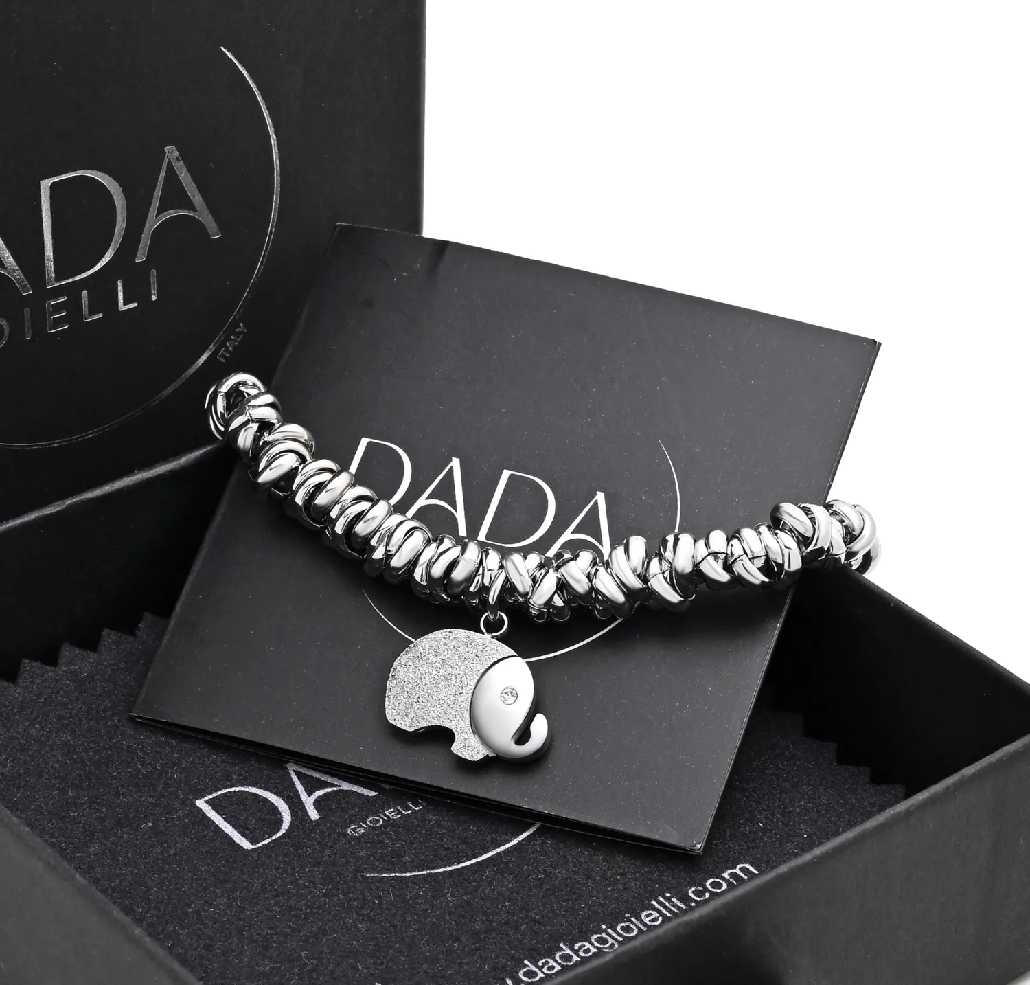 Dada Gioielli Bracciale Donna Anelli Intrecciati Elefante