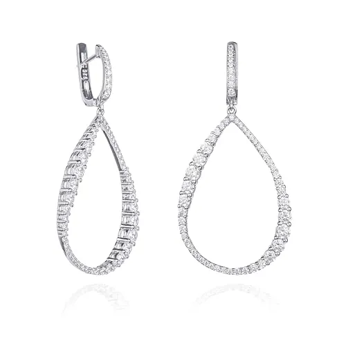 Diamond Treats Grandi Goccia orecchini pendenti argento zirconi