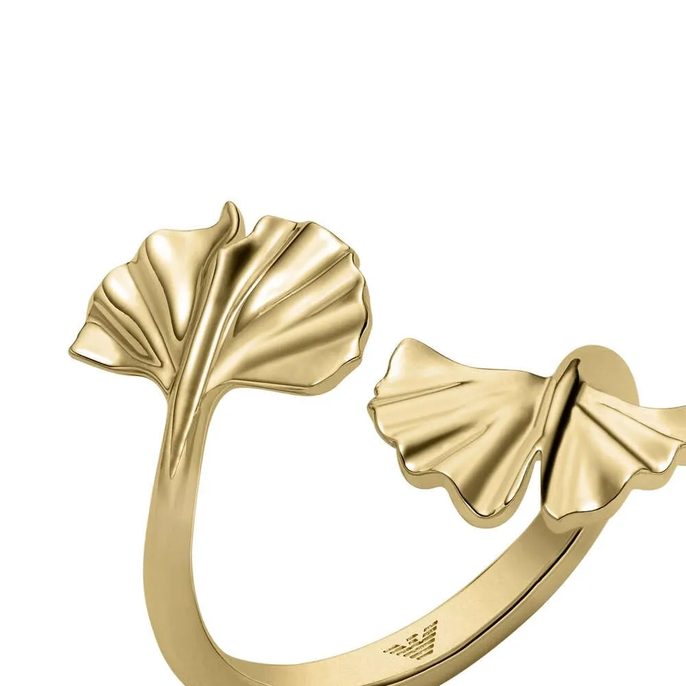 Emporio Armani EGS3260710 Anello Ottone Dorato ginkgo 6.5