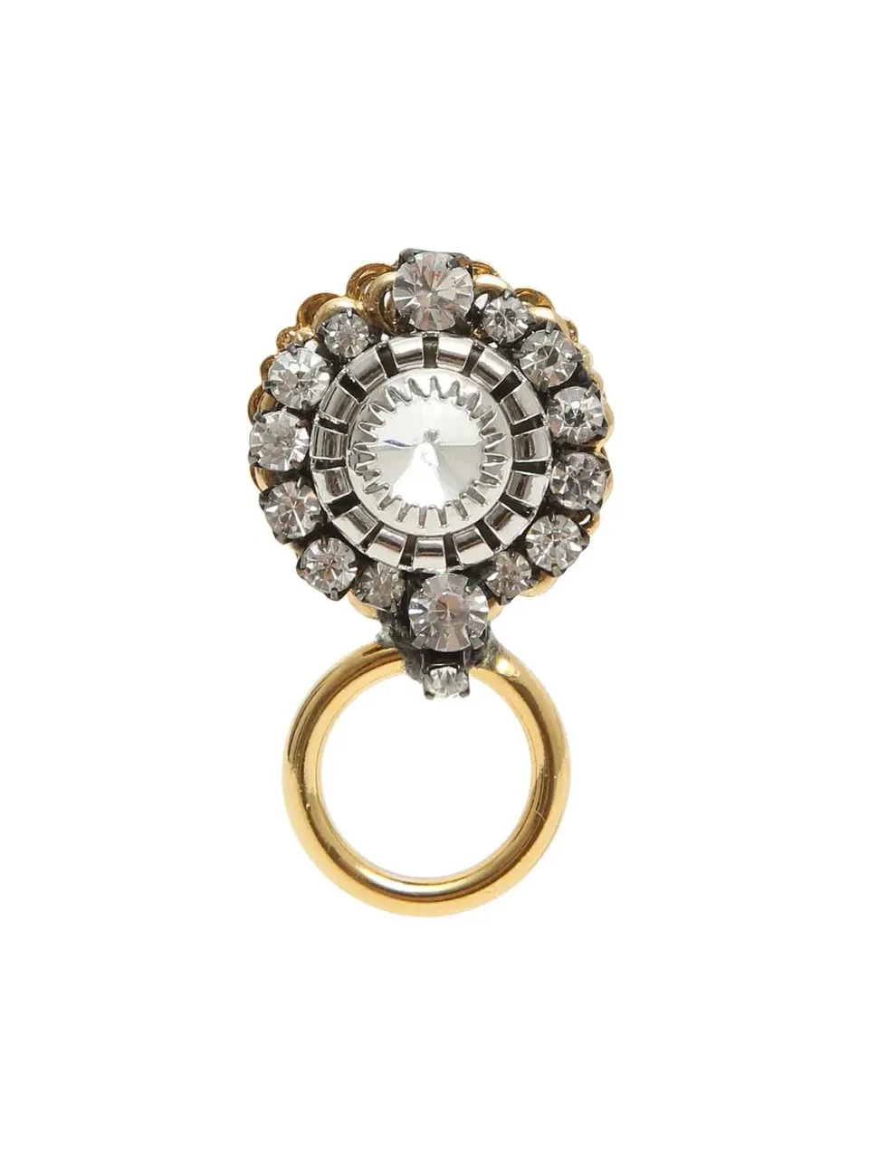 Rada Anello cristalli oro regolabile ottone