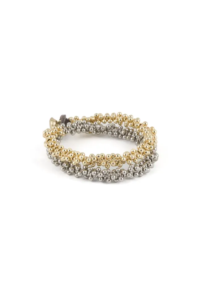 House of Tuhina Hema Double Wrap bracciale doppio giro oro
