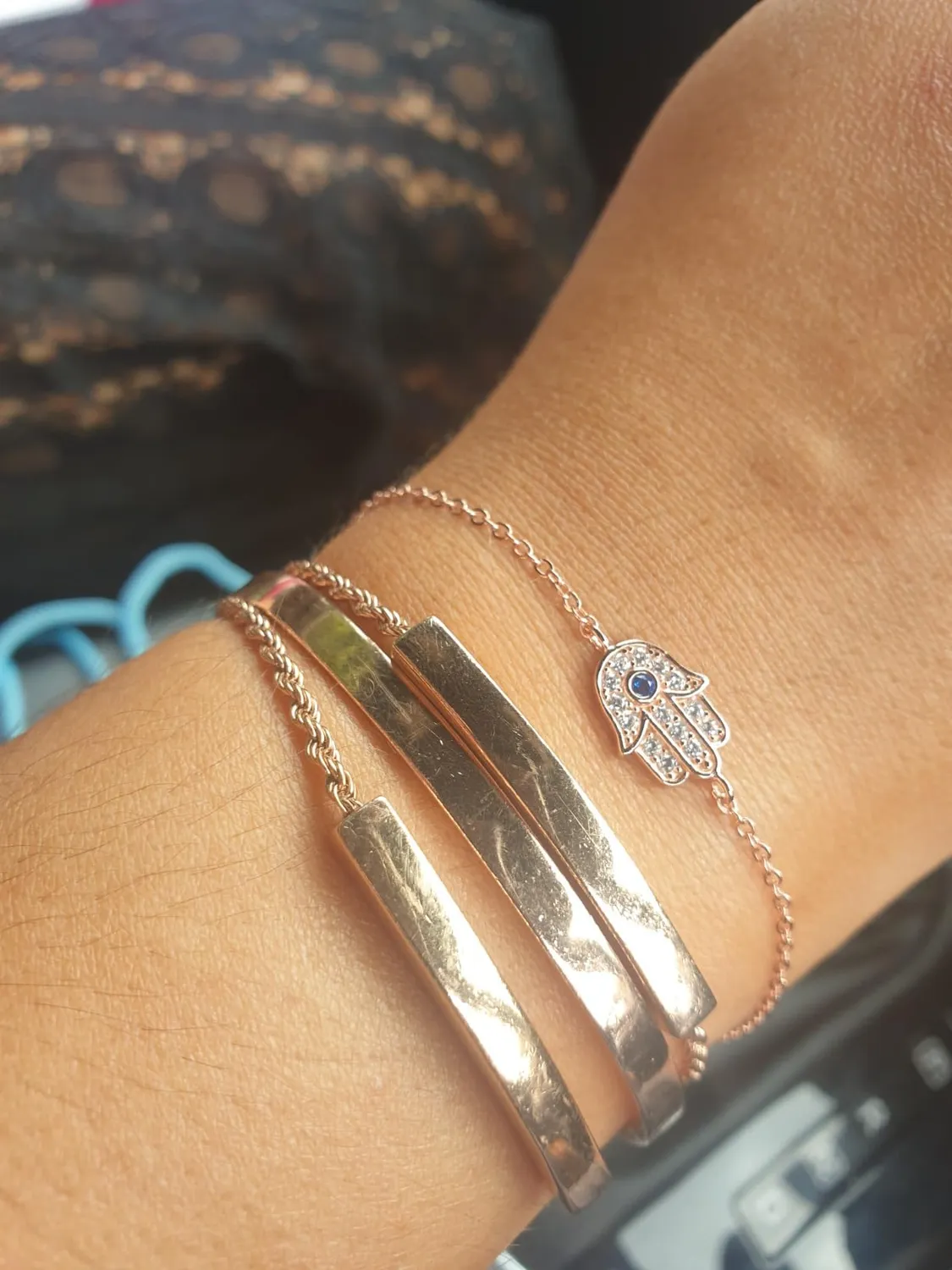 Diamond Treats Bracciale Mano Fatima Oro Giallo Argento 925