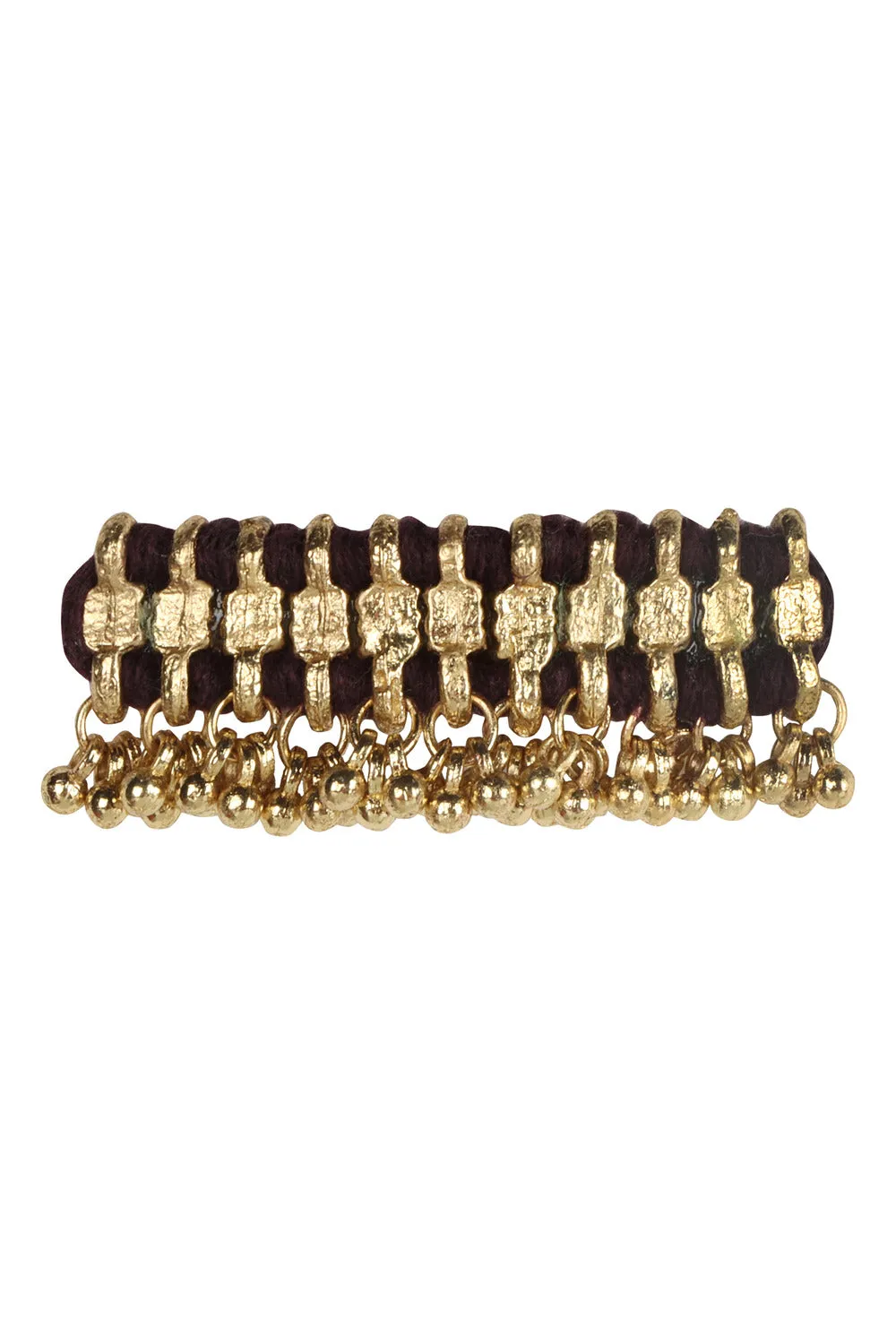 House of Tuhina Nadia molletta capelli oro Bloom fatta a mano