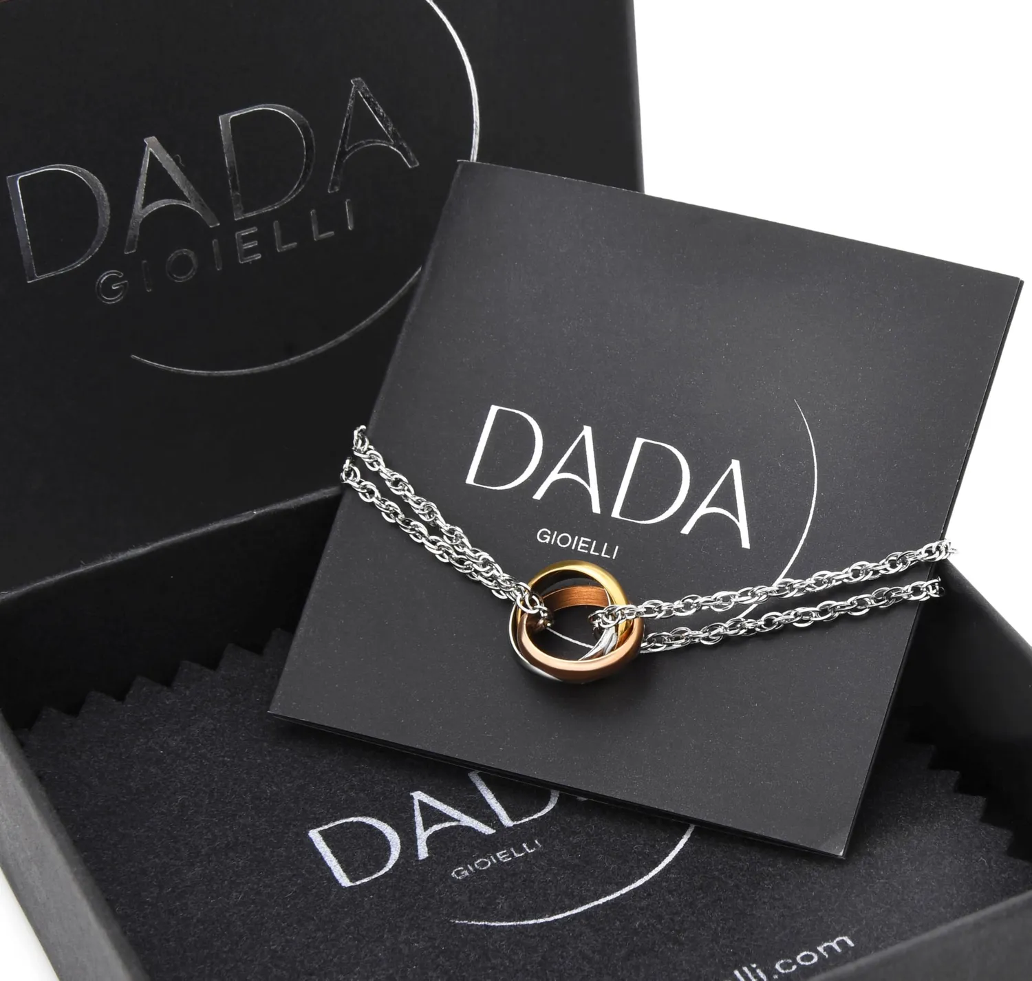 Dada Gioielli Trilogy bracciale anelli 12mm acciaio donna