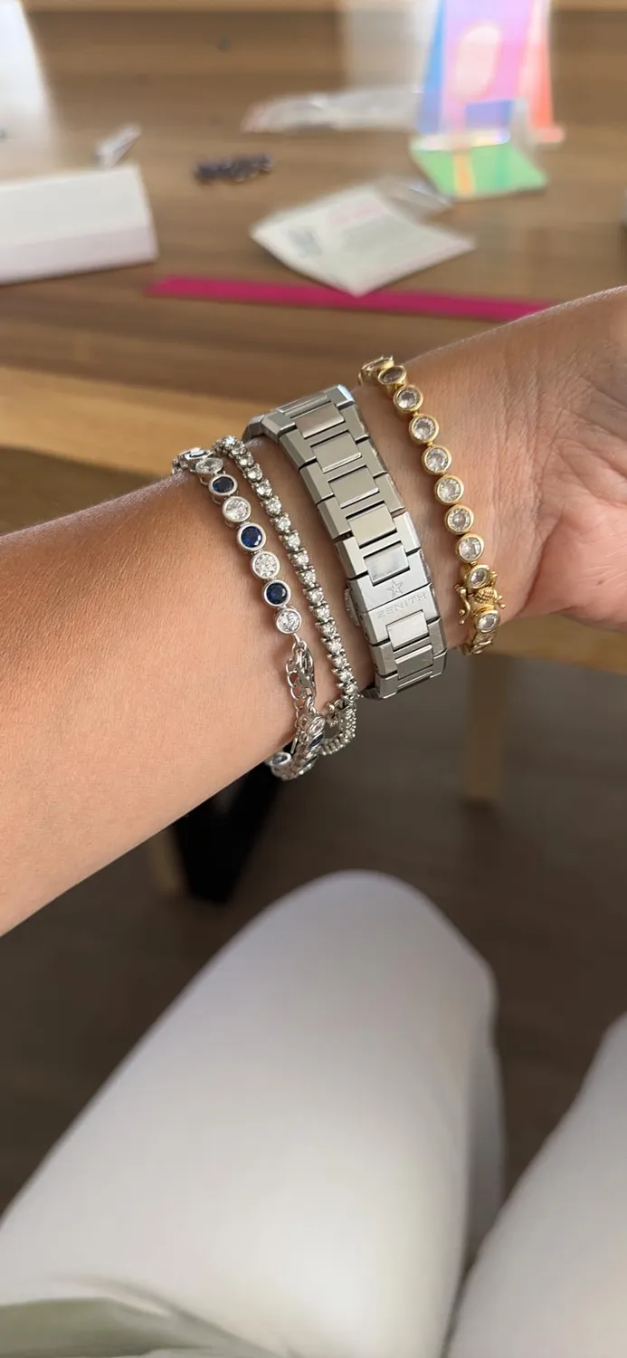 Diamond Treats bracciale tennis argento 925 zirconia blu M/L