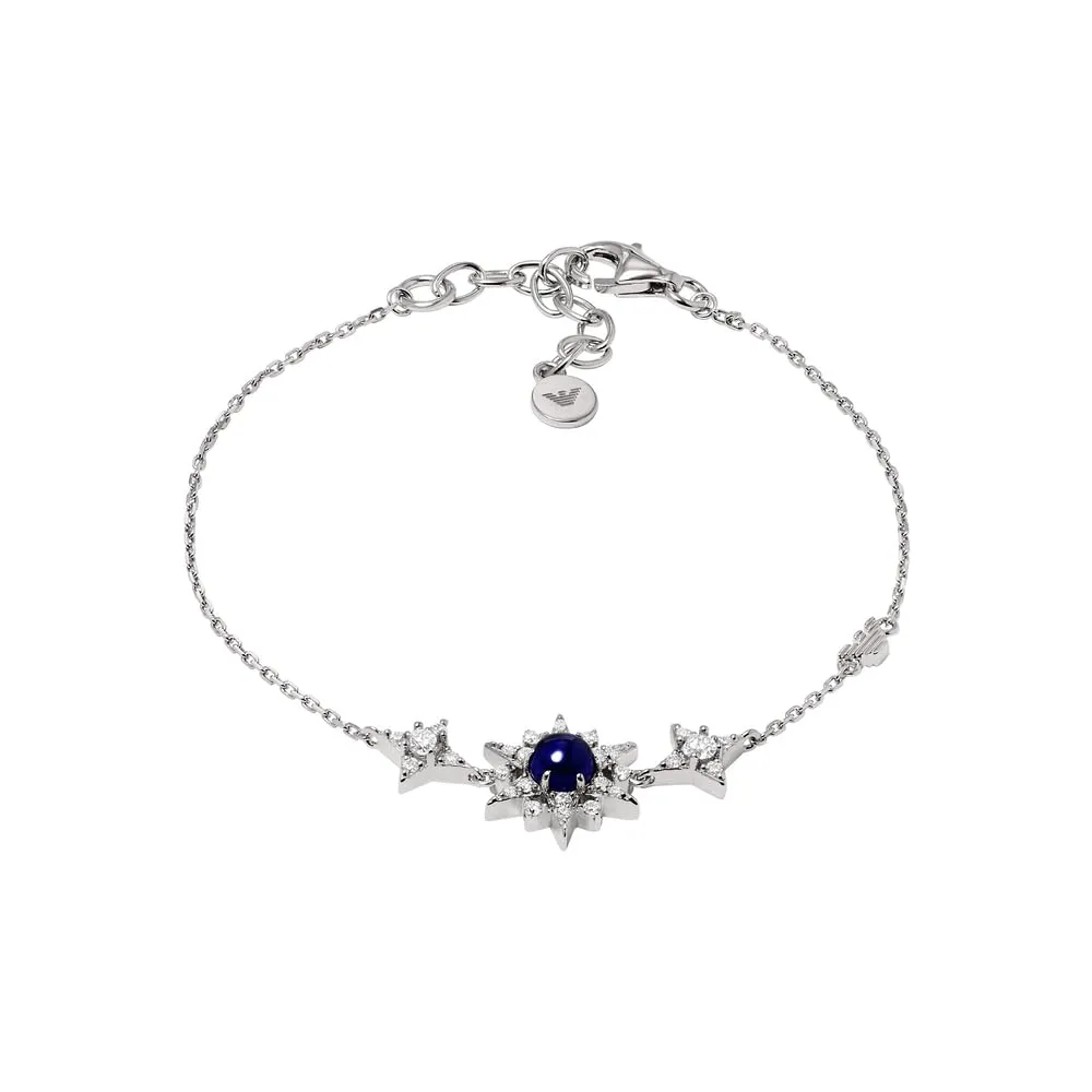 Emporio Armani bracciale donna argento moschettone