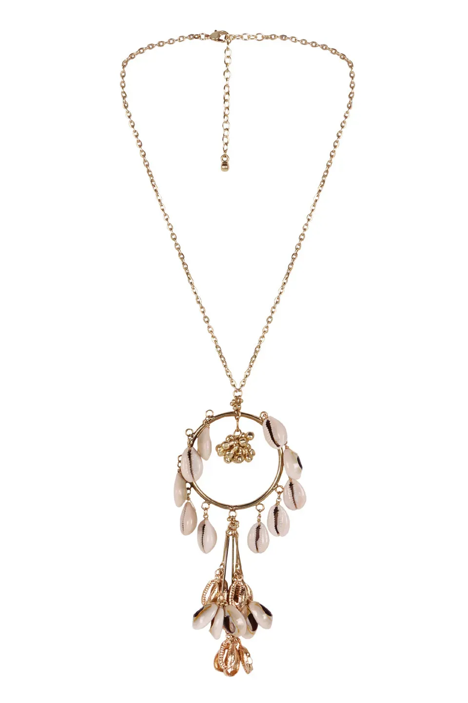 House of Tuhina Shell collana Bloom Gold fatta a mano