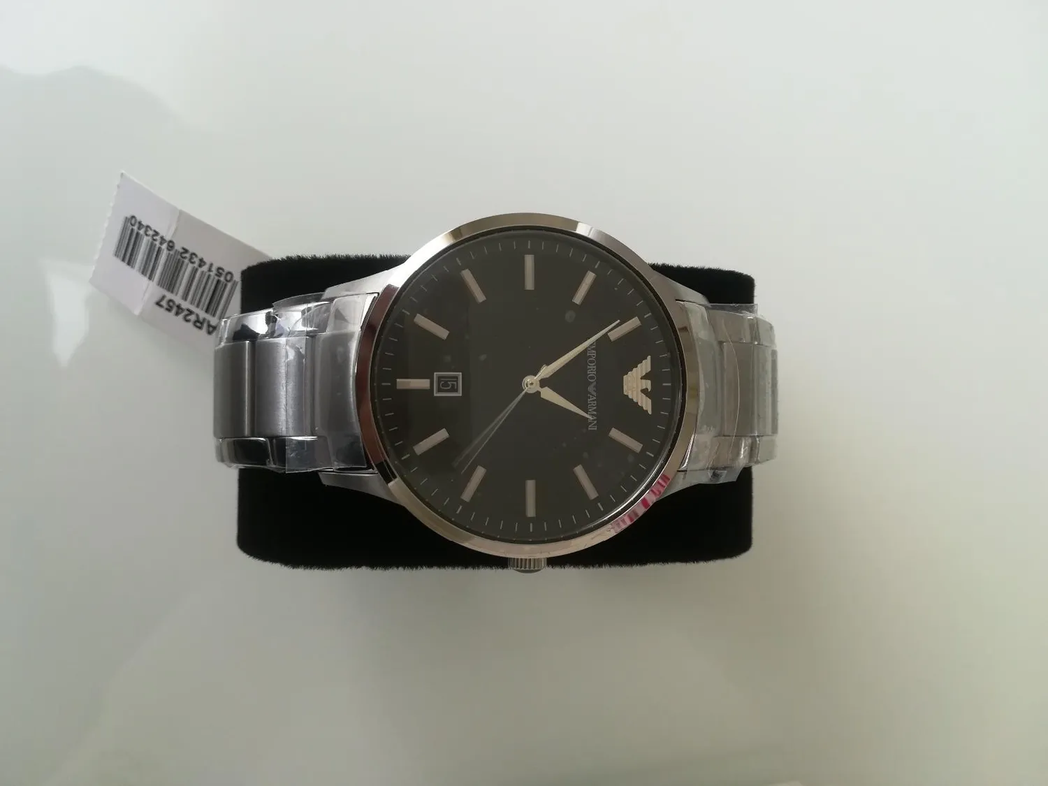 Emporio Armani Orologio Uomo 43 mm Argento e Nero
