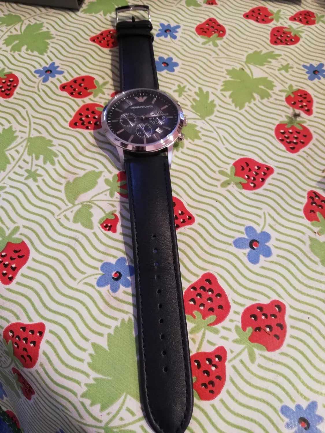 Emporio Armani orologio uomo nero e argento casual