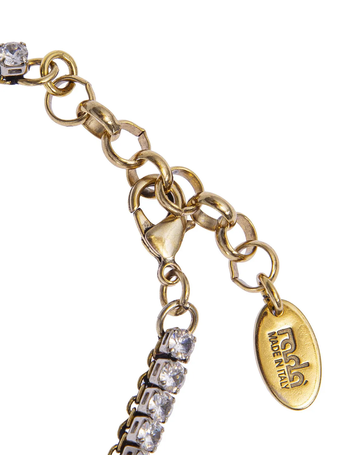 Rada bracciale bocca ricamata strass rossi perle