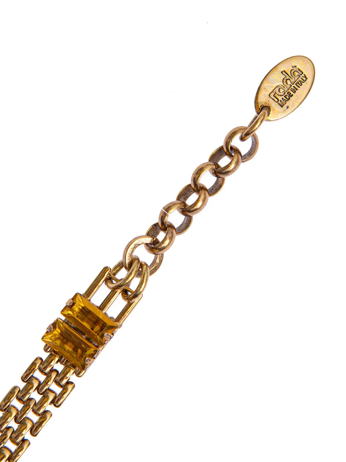 Rada Bracciale catena con pietre giallo pietre colorate