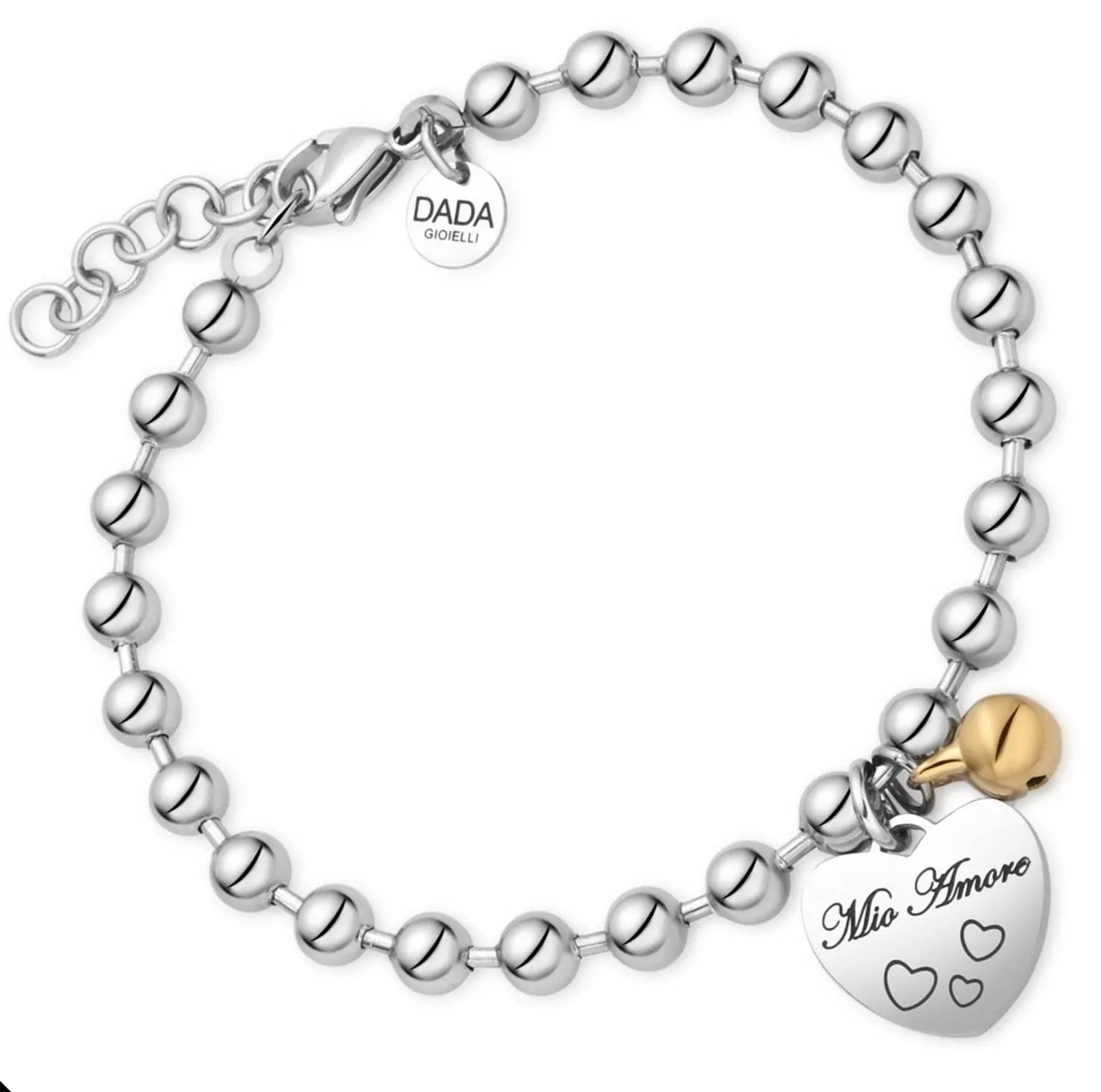Dada Gioielli Cuore Double Face Bracciale Donna Ciondolo