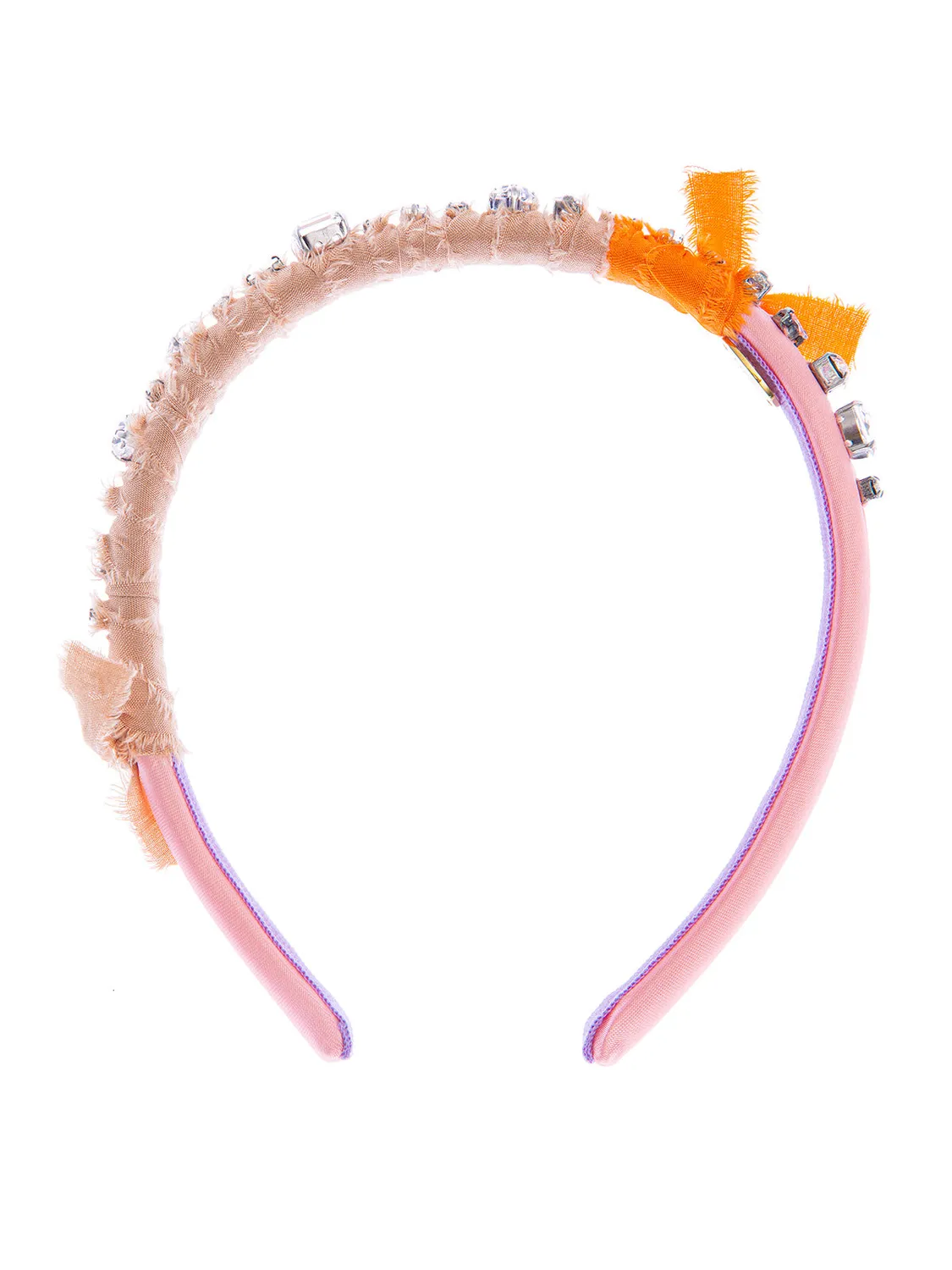 Rada Nastri e Pietre cerchietto rosa cristallo