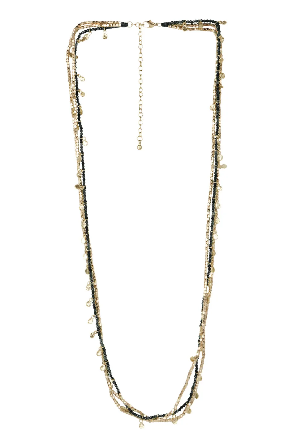 House of Tuhina Baisa Gold Gamini collana verde elegante