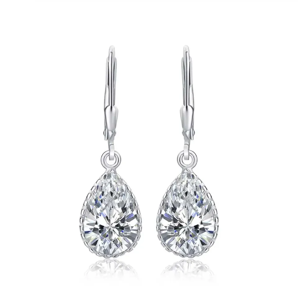 Diamond Treats orecchini pendenti argento 925 zirconi pera