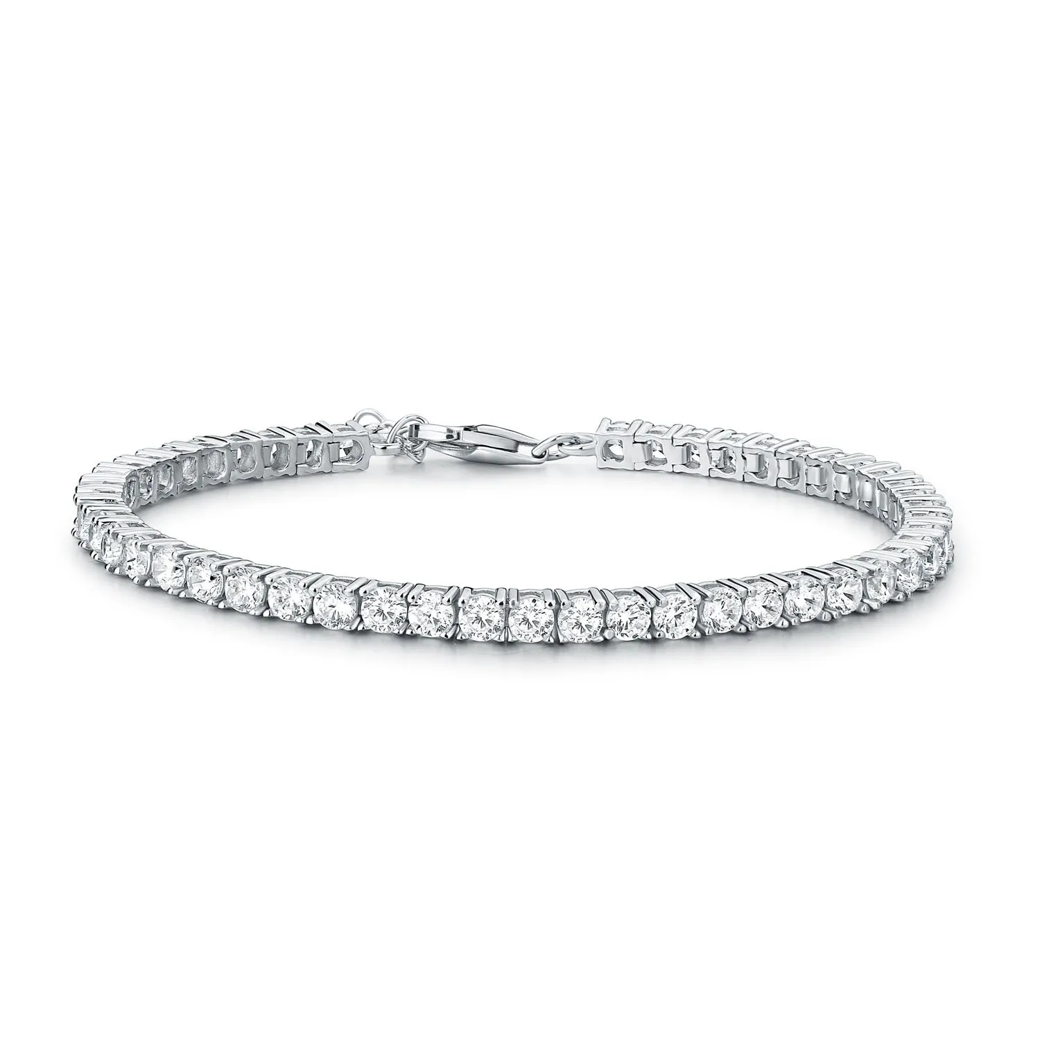 Diamond Treats Bracciale Tennis Blu Bianco Argento 16,5 cm