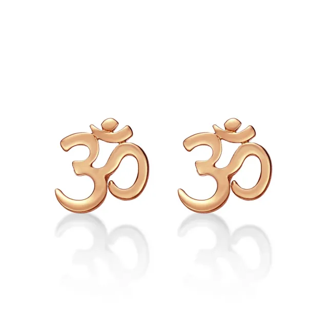 Diamond Treats Orecchini Om Oro Rosa Argento 925