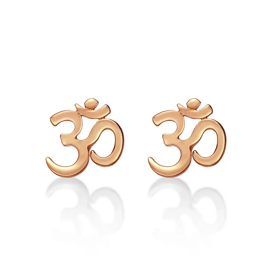 Diamond Treats Orecchini Om Oro Rosa Argento 925