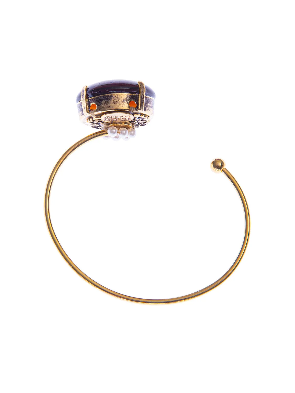 Rada Rigido Bracciale in metallo con pietra cabochon