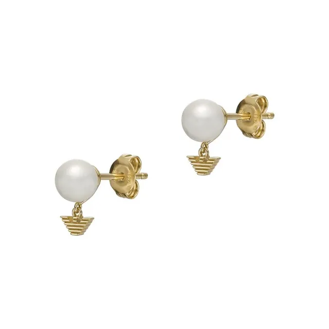 Emporio Armani Orecchini Donna Acciaio Chiusura Push Back