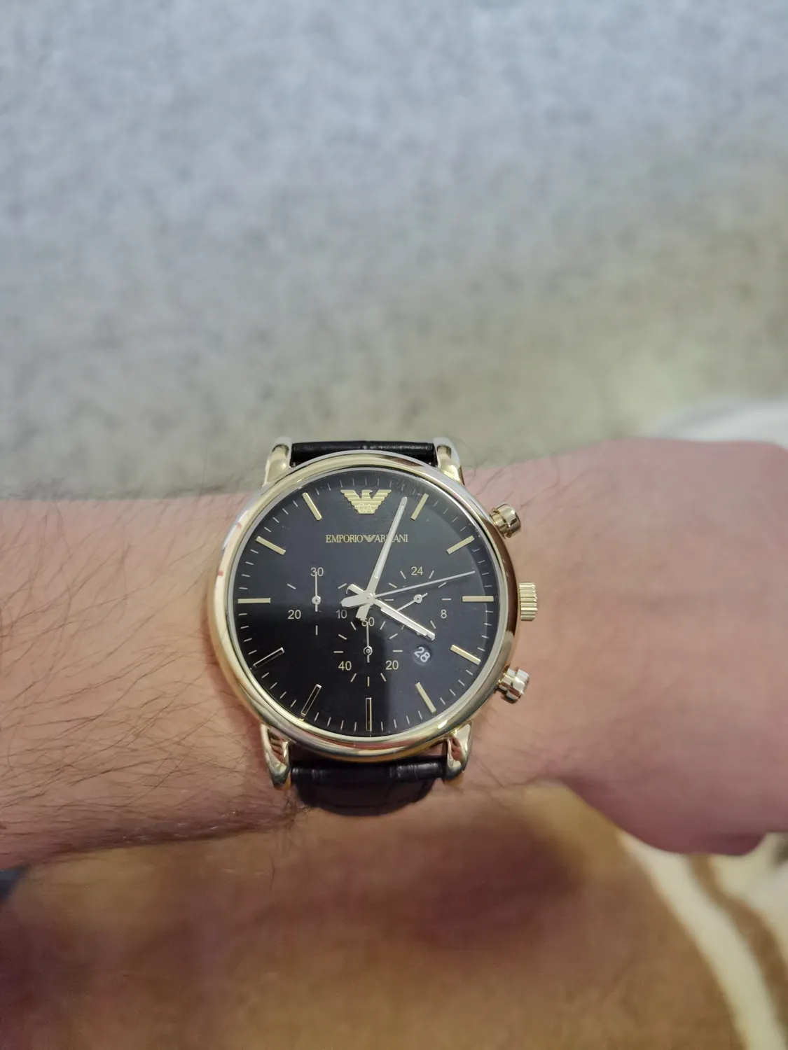 Emporio Armani Orologio Uomo Bianco Sporco Argento