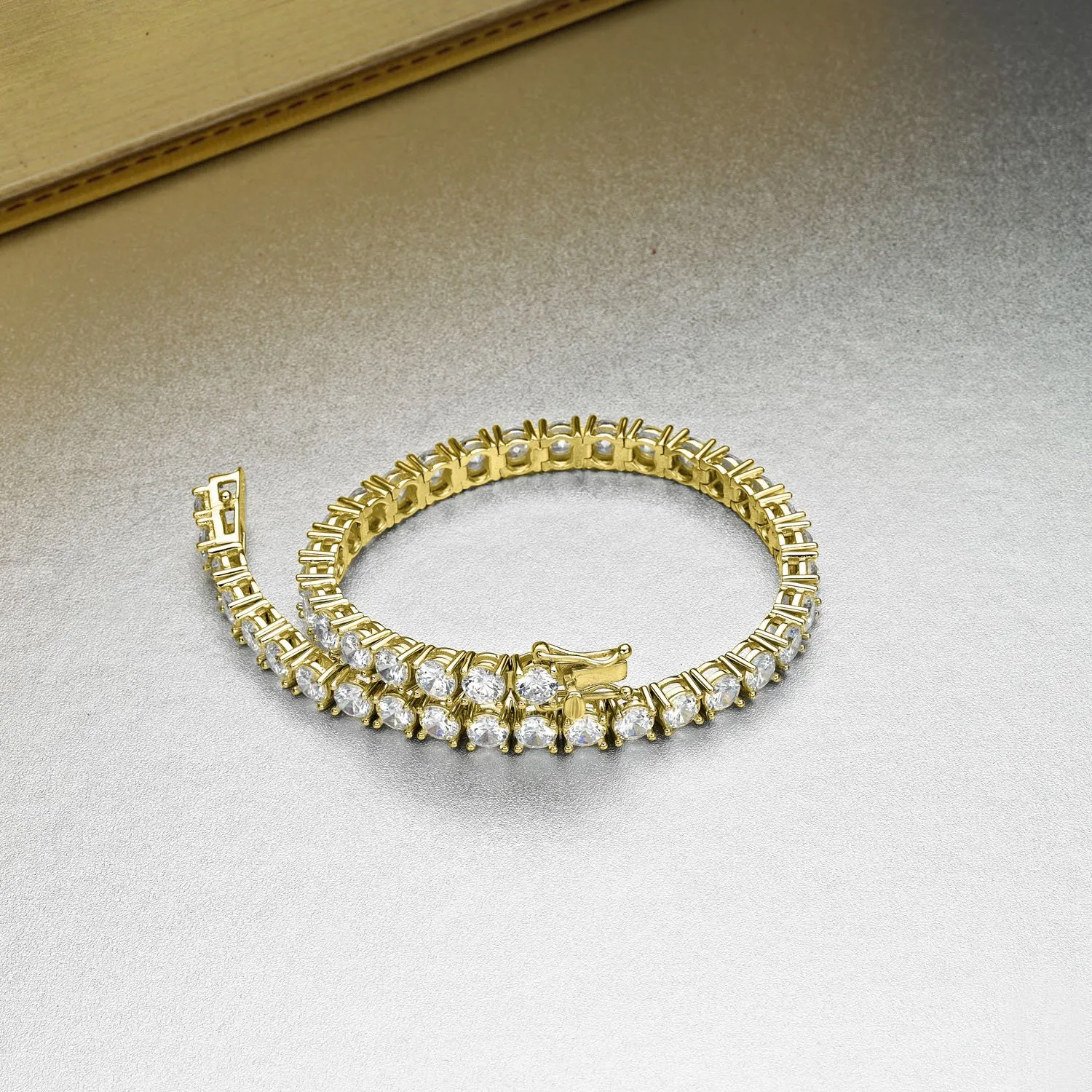Diamond Treats Bracciale Tennis Oro 19 cm Argento 925 4 mm