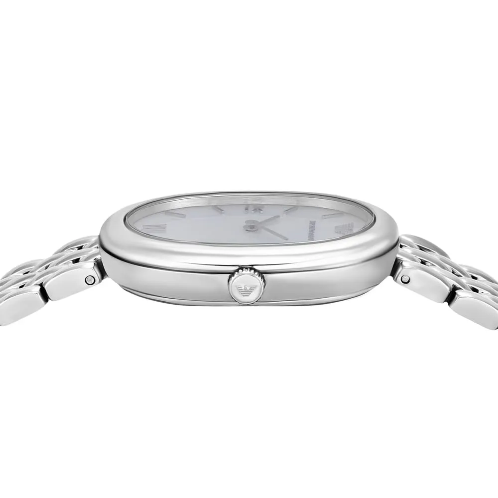 Emporio Armani orologio geometrico toni caldi 2025