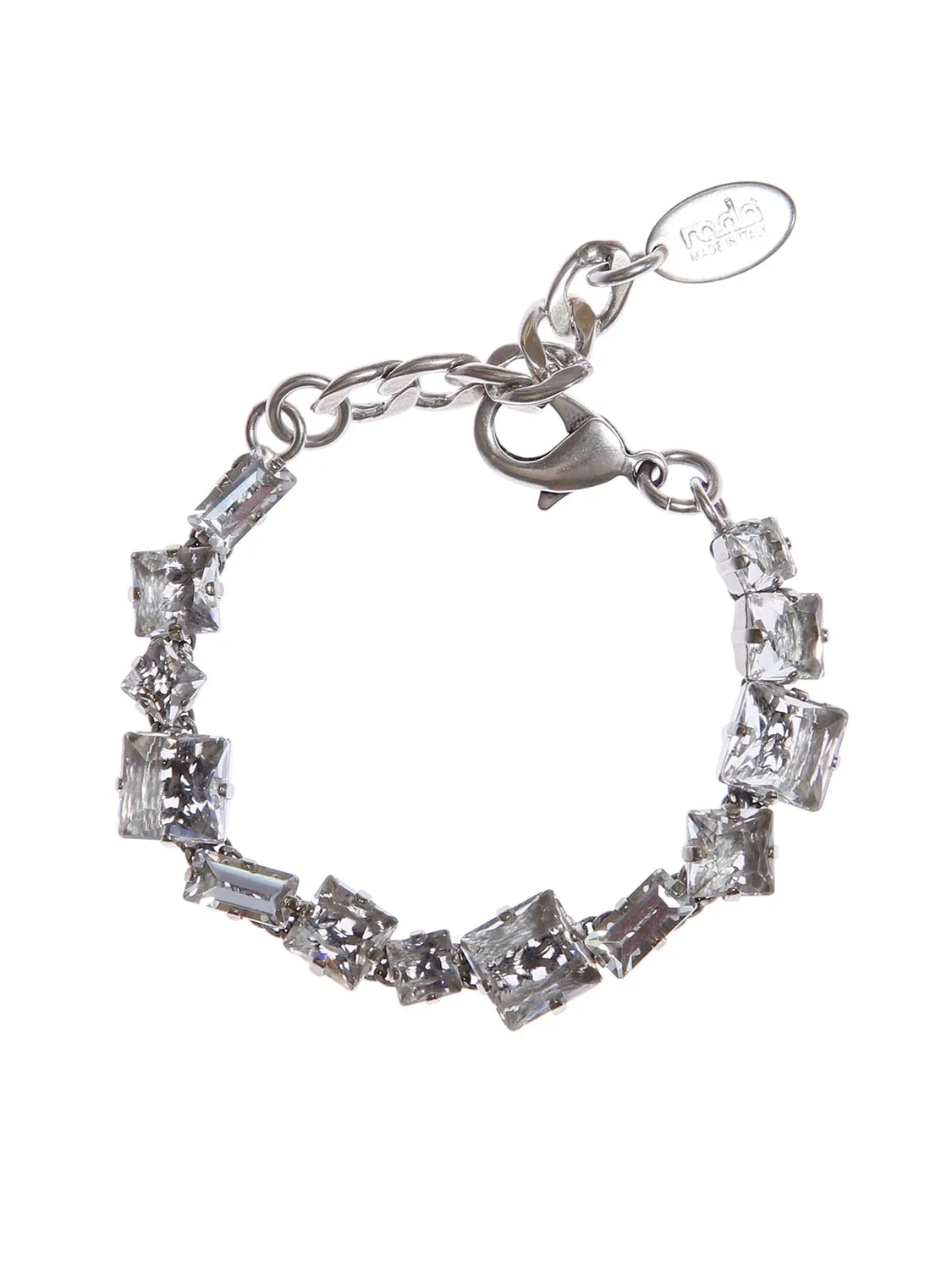 Rada Pietre Quadrate Bracciale Cristallo con baguettes