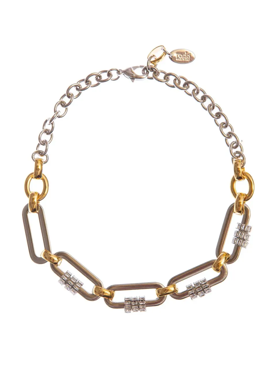 Rada Choker Catene e Giri di Baguettes Collana Mix Metalli