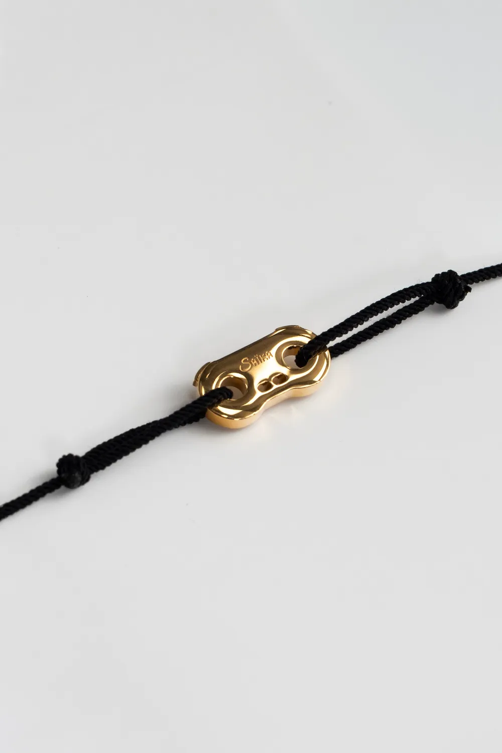 Saika Heritage Gold bracciale nero acciaio PVD oro