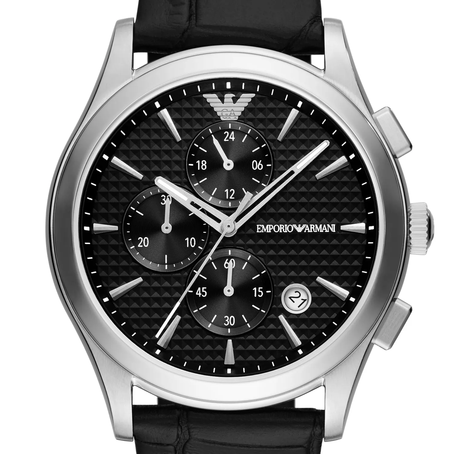 Emporio Armani Cronografo Uomo Acciaio Quadrante Nero