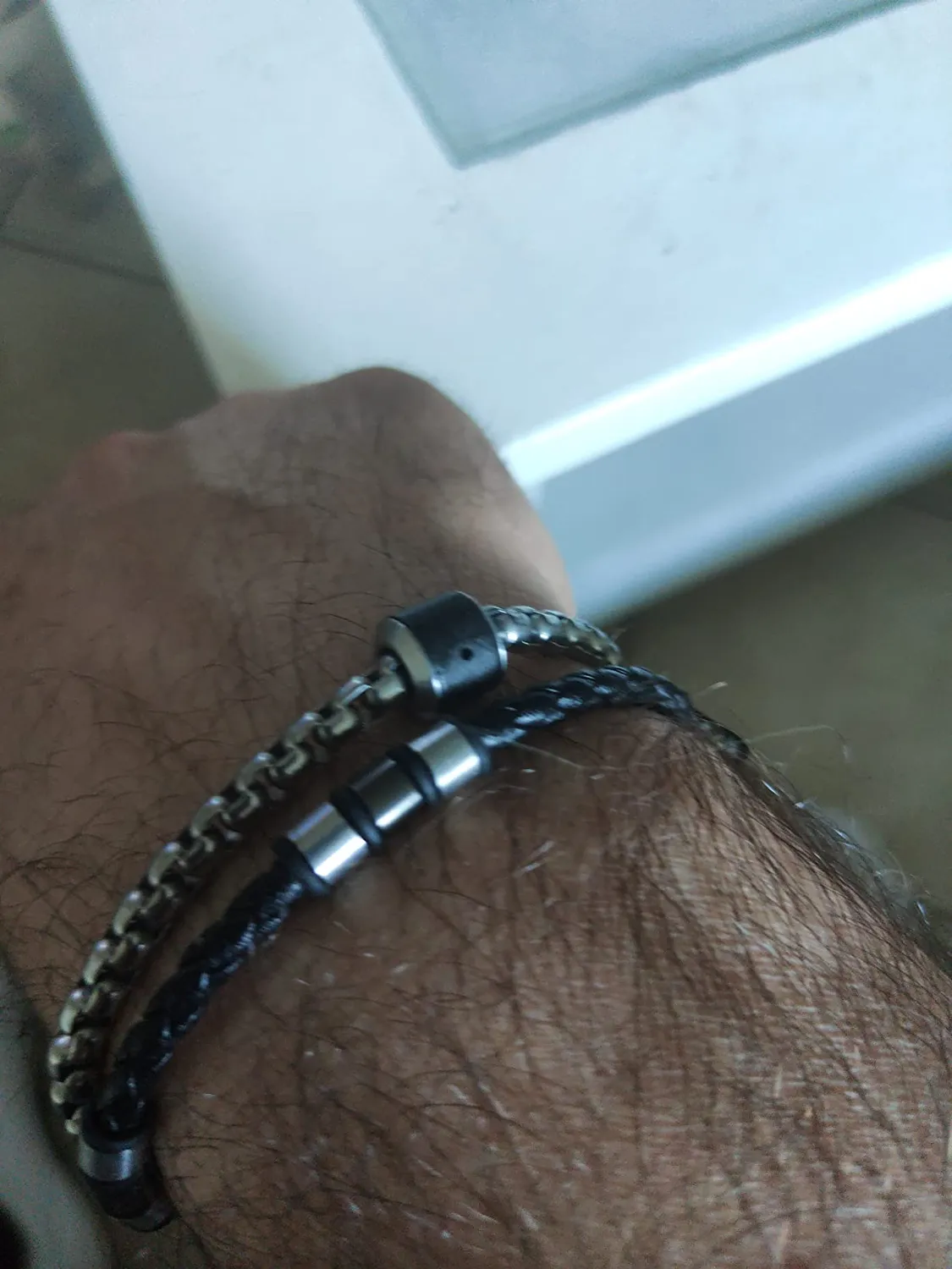 Emporio Armani Bracciale Uomo Acciaio Argento Pallido