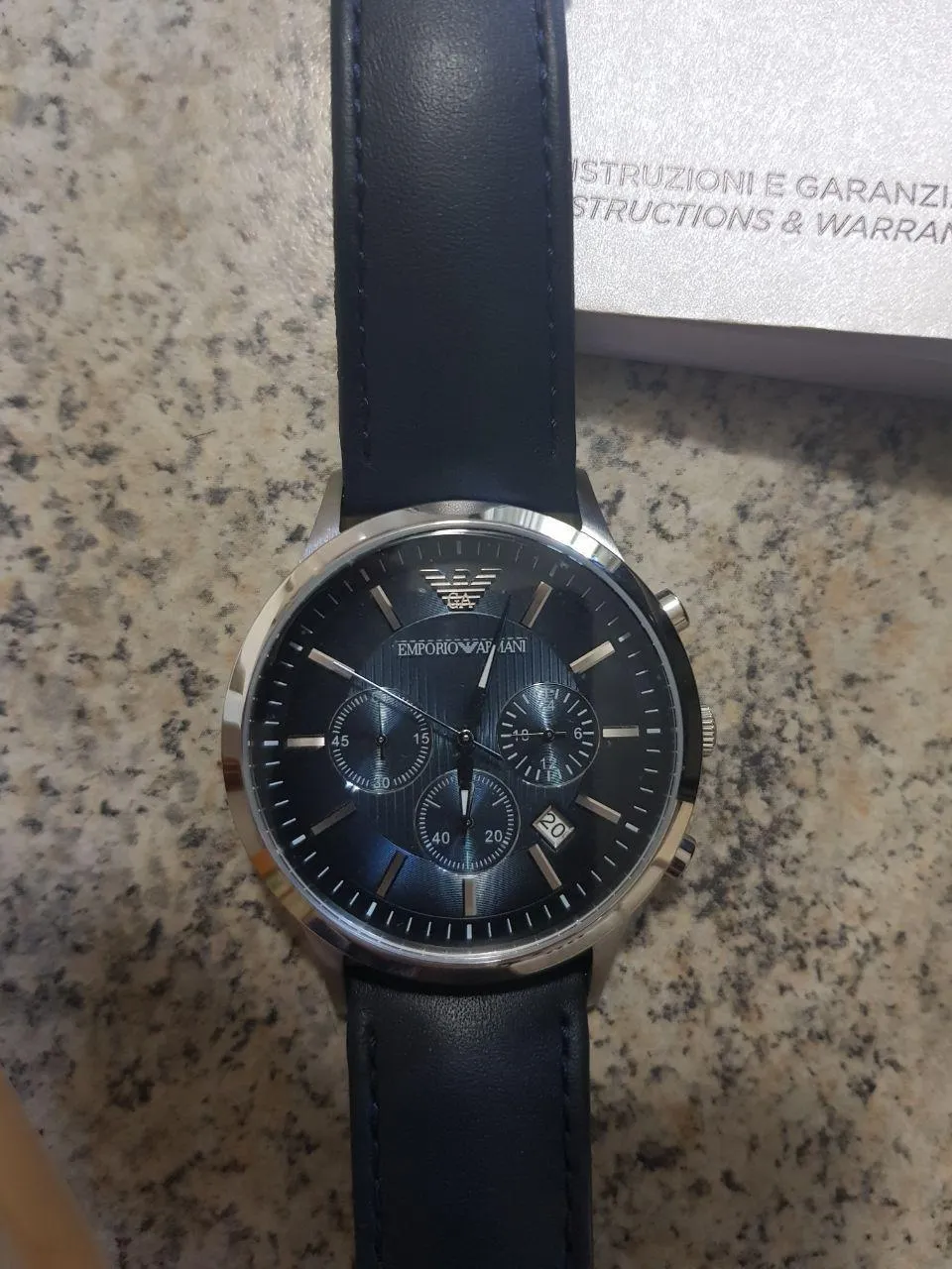 Emporio Armani orologio uomo nero e argento casual