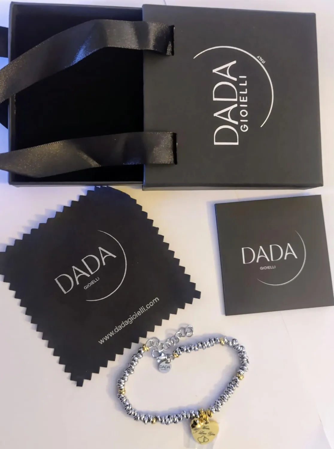 Dada Gioielli Bracciale Mamma Campanella Cuore Argento Oro