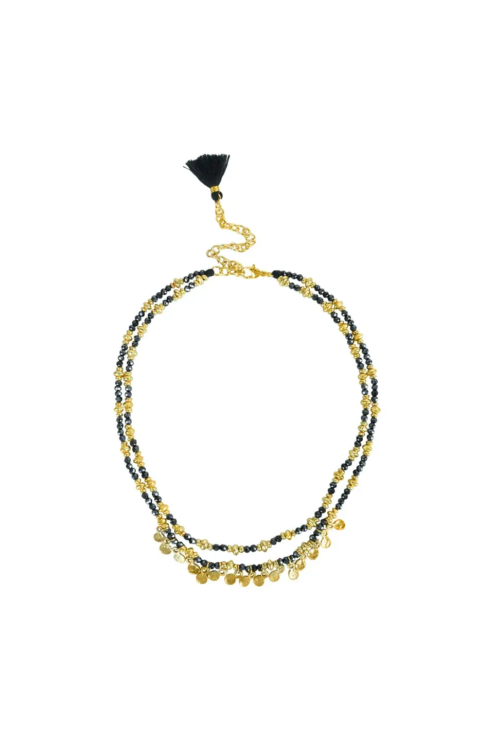 House of Tuhina Anika collana Moon Gold intrecciata a mano