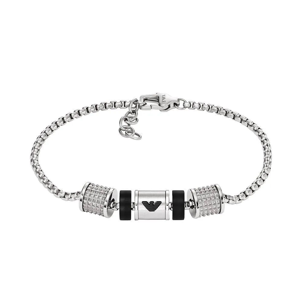 Emporio Armani EGS2994040 EGS2999040 set collana bracciale uomo acciaio
