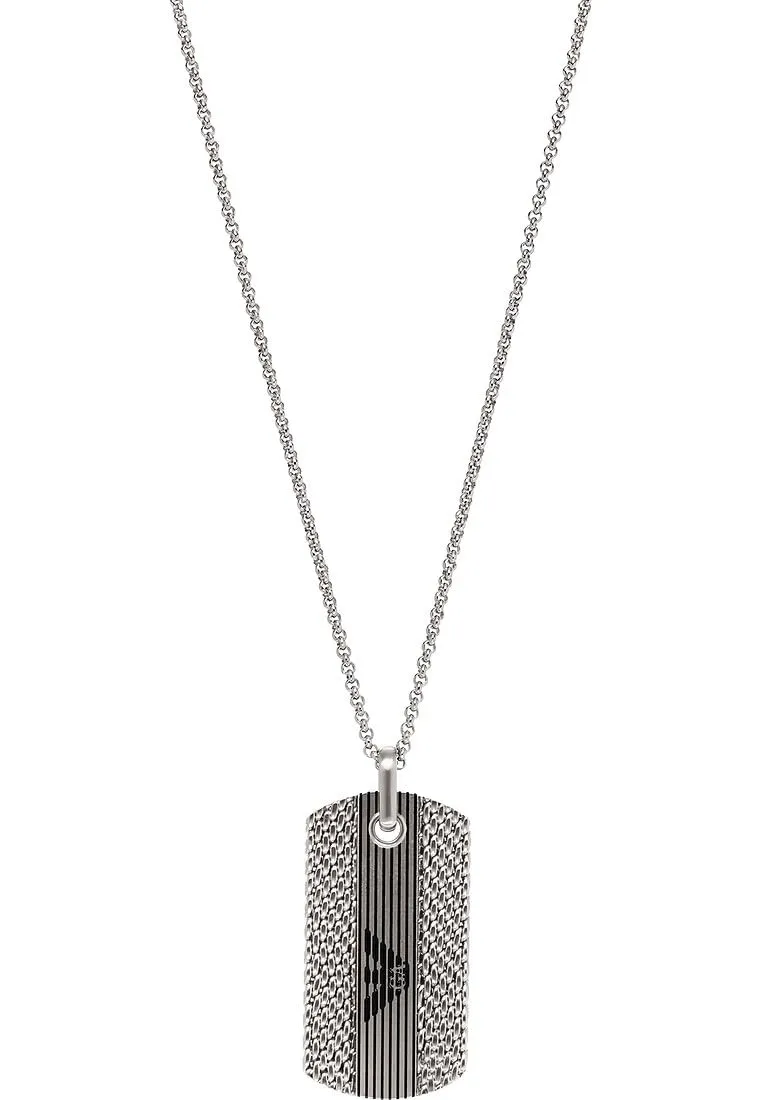 Emporio Armani Collana Uomo Acciaio Grigio Acciaio 525mm